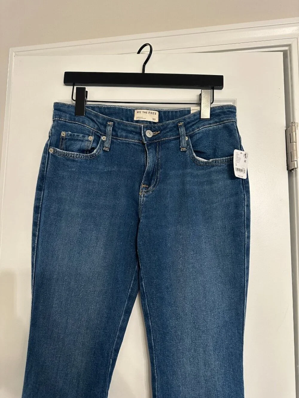 FREE PEOPLE Emre Low-Rise Flare Jeans in Daisy Blue Size US 28 NWT